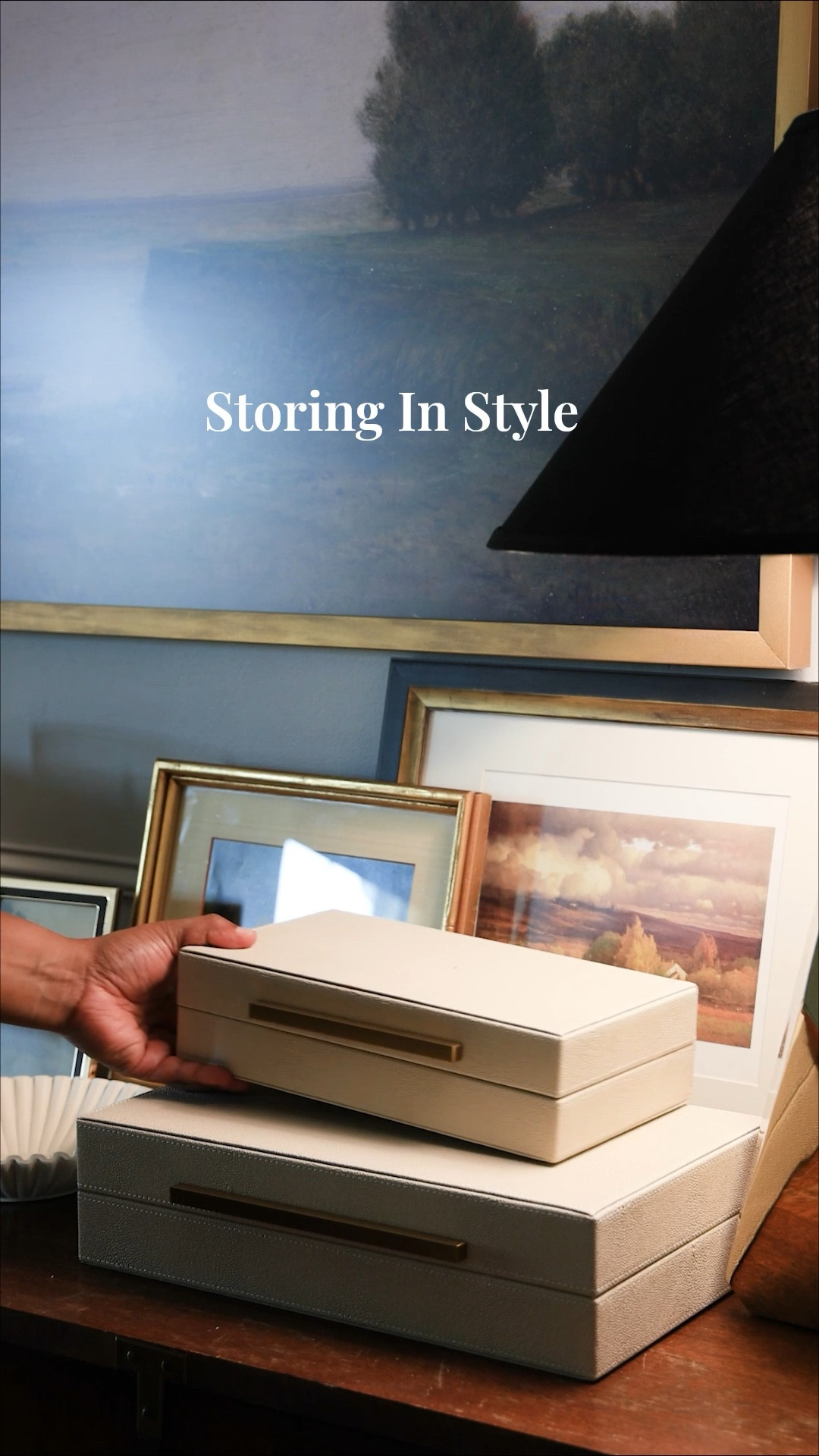 Stylish storage ideas | Beige shagreen decorative boxes | Clear cord management boxes | Home decor 

#LTKHome