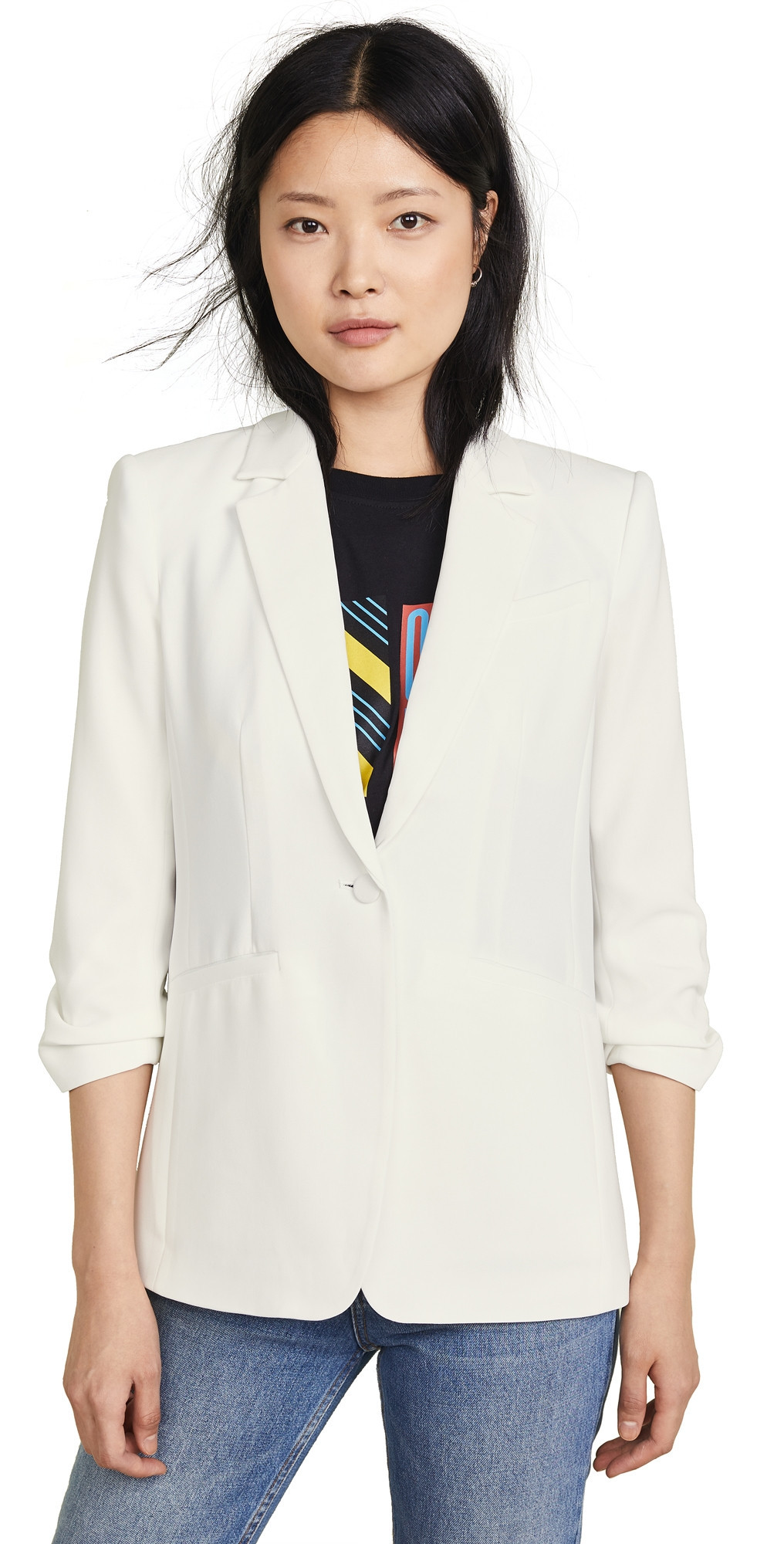 Cinq à Sept Crepe Khloe Blazer Ivory 0 | Shopbop