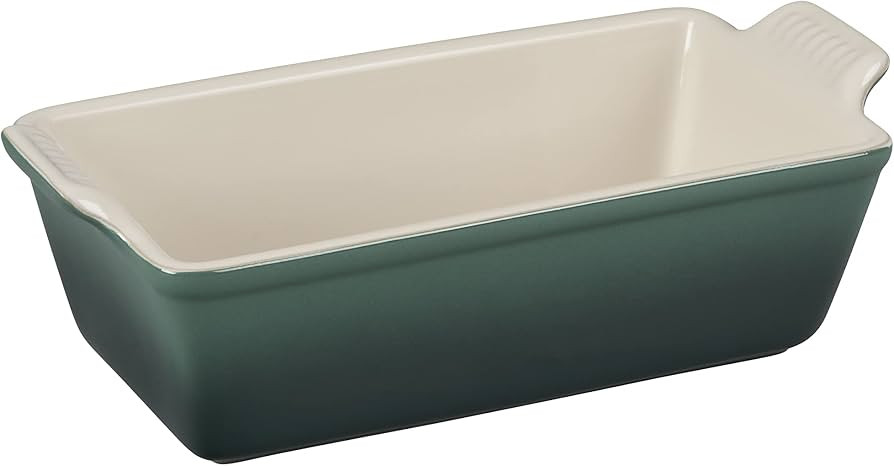 Le Creuset Stoneware Heritage Loaf Pan, 9" x 5" x 3" (1.5 qt.), Artichaut | Amazon (US)
