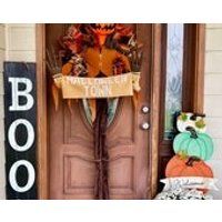 Halloween Town Wreath, Nightmare Before Christmas Wreath, Halloween Wreath, Pumpkin Man Wreath, Front Door Wreath, Halloween Door Wreath | Etsy (US)