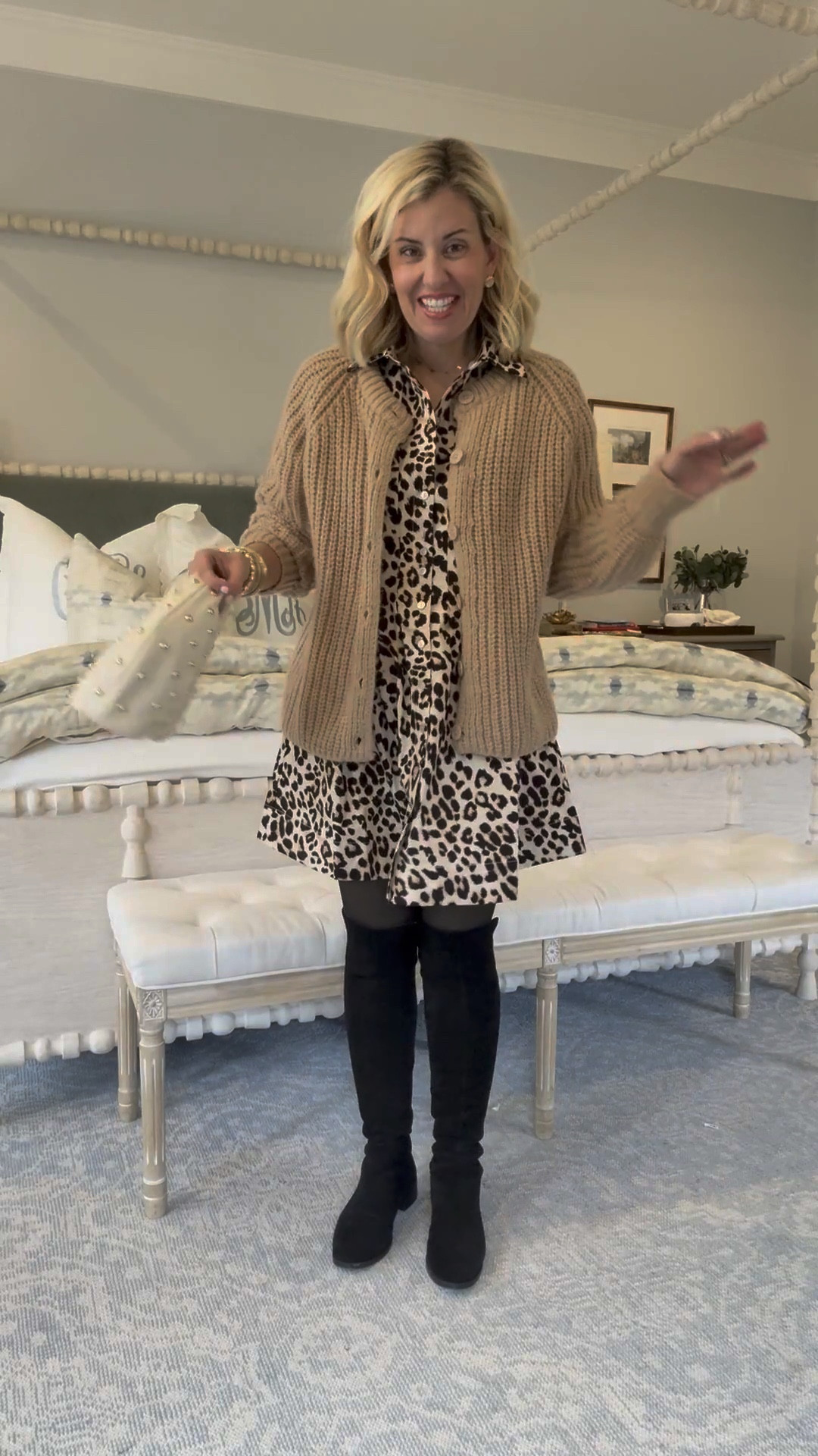 Fleece tights and waterproof boots are always gonna be a yes for me in the winter! Mixing high and low price points is my fav by the way! 

XS dress
S tights
S sweater 
Size down in the boots

#LTKootd #LTKdayinmylife #LTKgrwm