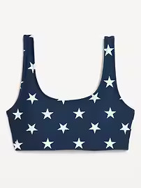Matte Scoop-Neck Bikini Swim Top | Old Navy (US)