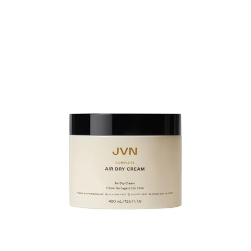 JVN No Heat Complete Air Dry Cream, 13.5 Fl Oz, Jumbo Size, Hair Smoothing Cream Enhances Your Natural Texture, Curl Cream and Wavy Hair Products, Haircare for Women and Men, Silicone Free | Amazon (US)