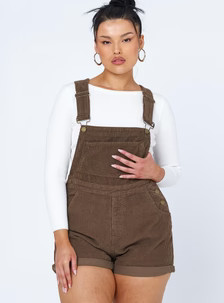 Kacey Overalls Khaki | Princess Polly US