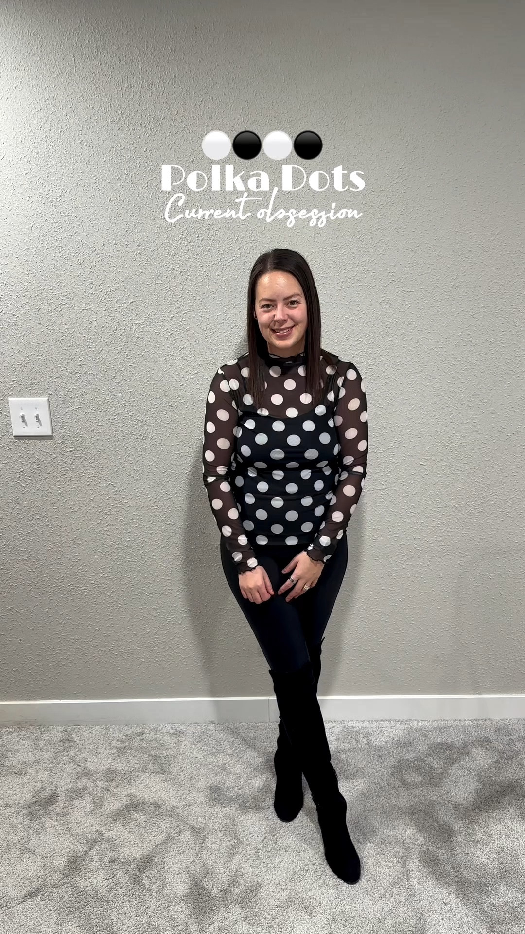 If you’re loving polka dots like me, this sheer top is a must have! The lettuce rim detailing is so cute! It’s from Amazon and I am wearing my normal size medium. 

#LTKootd