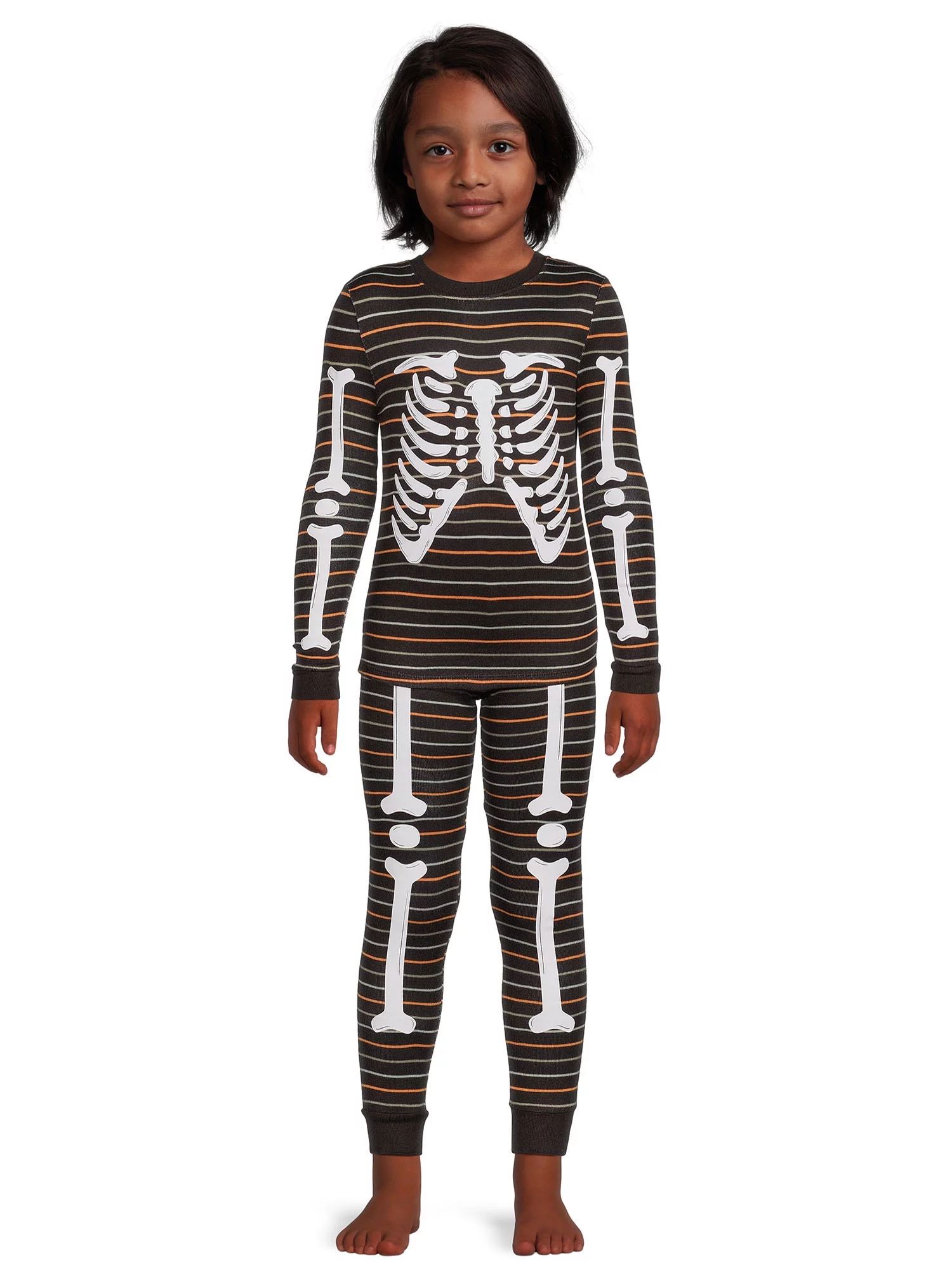 Wonder Nation Boys Halloween Long Sleeve Top and Pants, 2-Piece Sleep Pajama Set, Sizes 4-10 - Wa... | Walmart (US)