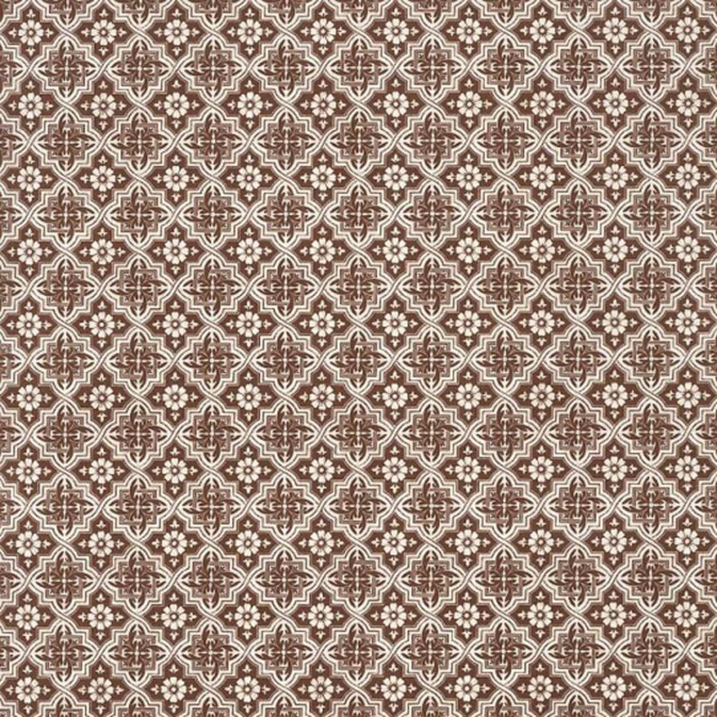 2 Sheets Italian Paper Dark Brown Tile Design Print ~ Tassotti Italy IPT559 x2 | Etsy (US)