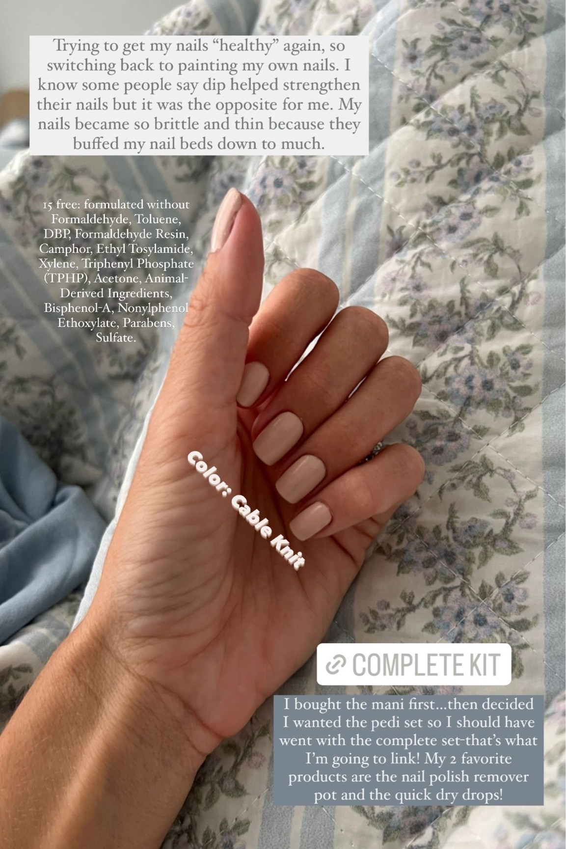 Mani and pedi complete set: pictured cable knit 

#LTKfindsunder100 #LTKSeasonal #LTKbeauty