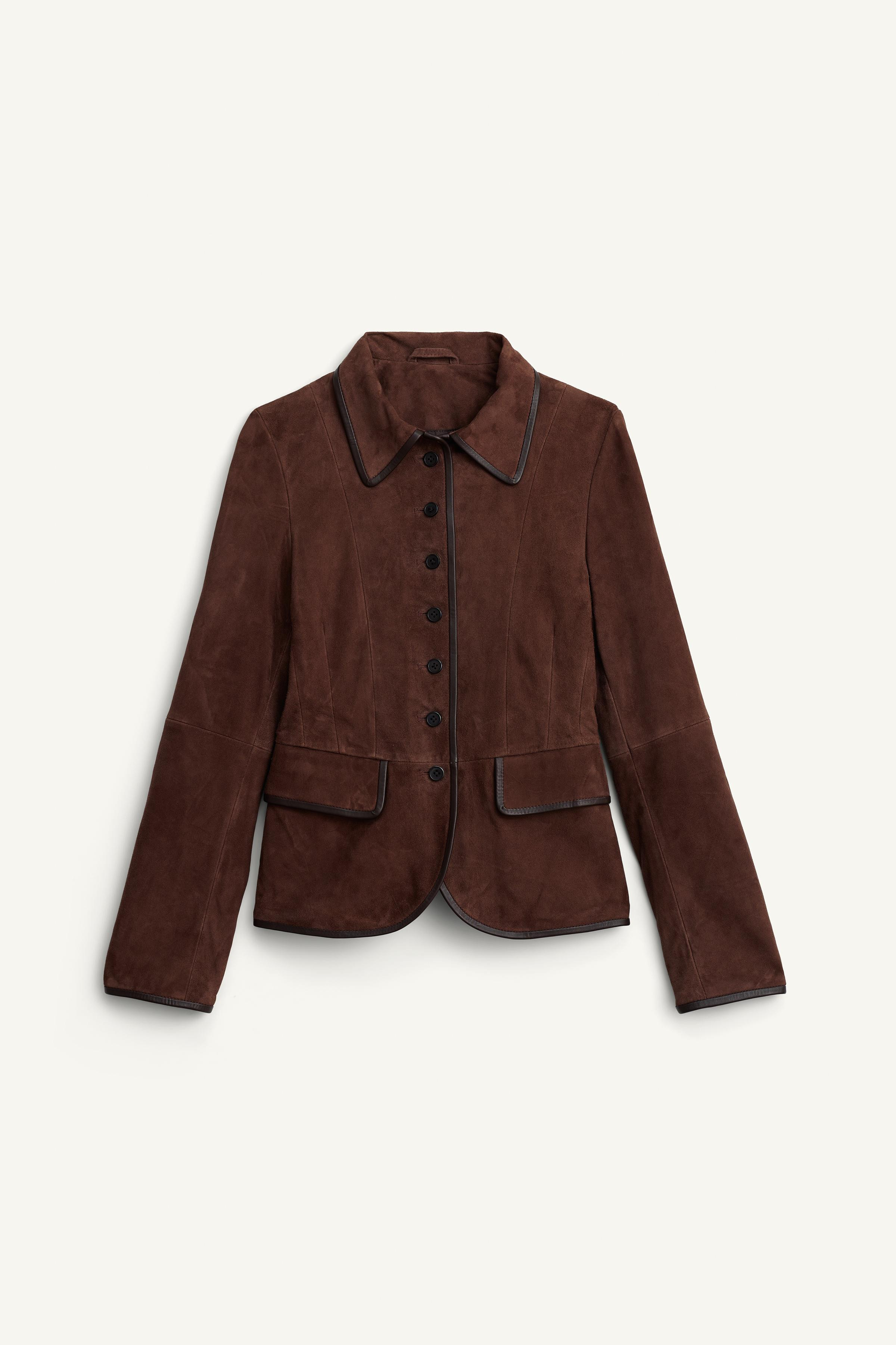 FITTED SUEDE LEATHER BLAZER LIMITED EDITION | Zara US