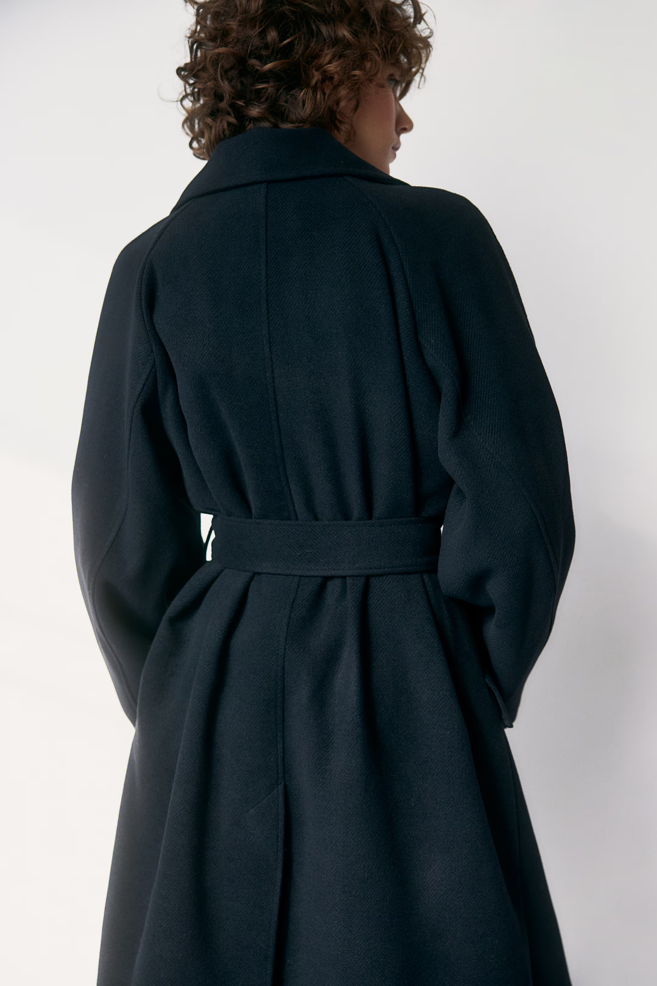 Tie-belt coat - Black - Ladies | H&M GB | H&M (UK, MY, IN, SG, PH, TW, HK)