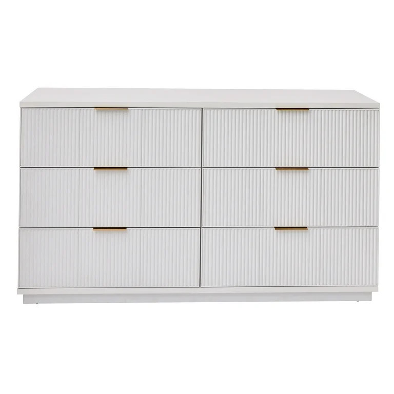 Better Homes & Gardens Lillian 6 Drawer Dresser, 64" Wide , White | Walmart (US)