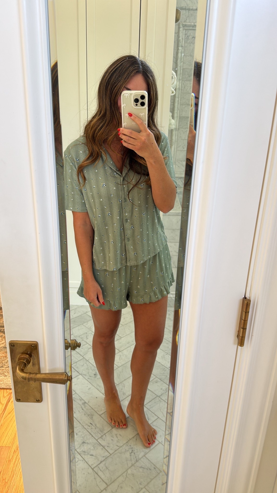 Favorite pajamas. The absolute Softest & the cute ruffled leg 💫 Comes in so many cute colors and prints! 

I sized up to a medium I like things extra loose when I sleep! 



#LTKFindsUnder50 #LTKOver40