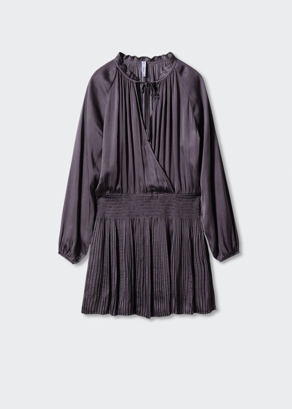 Pleated satin dress | MANGO (US)