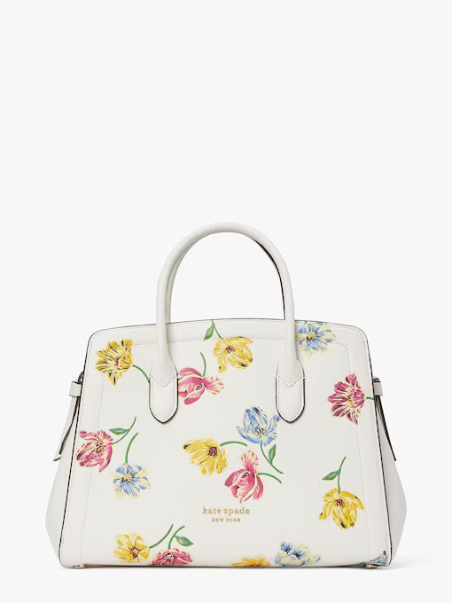 Knott Tulip Toss Embossed Medium Satchel | Kate Spade (US)