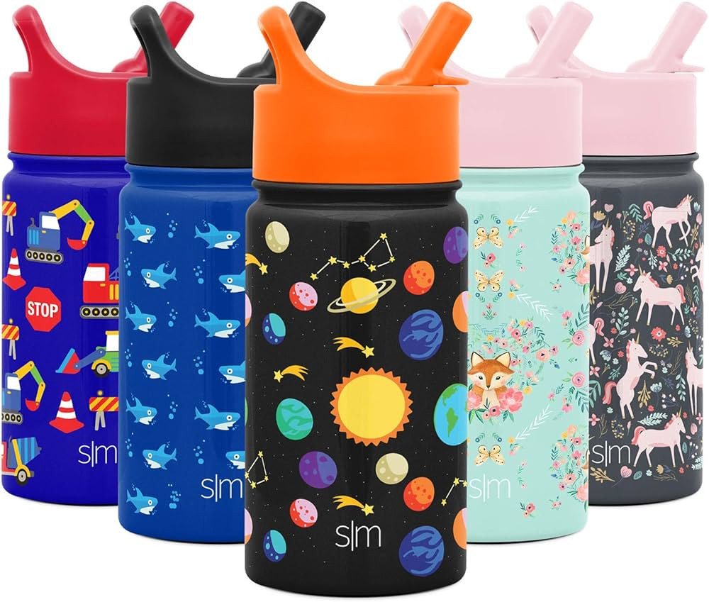 Simple Modern Kids Water Bottle with Straw Lid | Insulated Stainless Steel Reusable Tumbler for T... | Amazon (US)