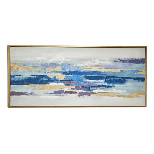 Multicolor Abstract Landscape Framed Canvas Wall Art | World Market