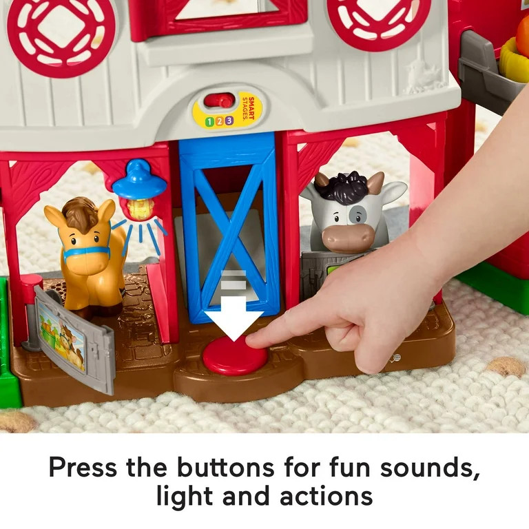 Fisher-Price Little People Caring for Animals Farm Playset Electronic Toddler Learning Toy | Walmart (US)