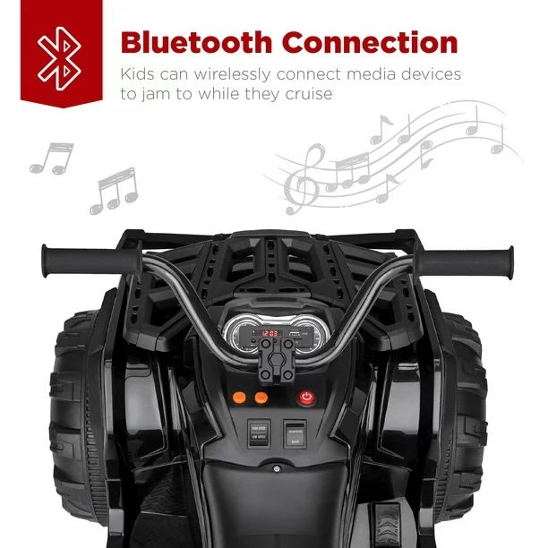 Best Choice Products 12V Kids Ride-On ATV Quad w/ Bluetooth, 3.7mph Max, Treaded Tires, LED Light... | Walmart (US)
