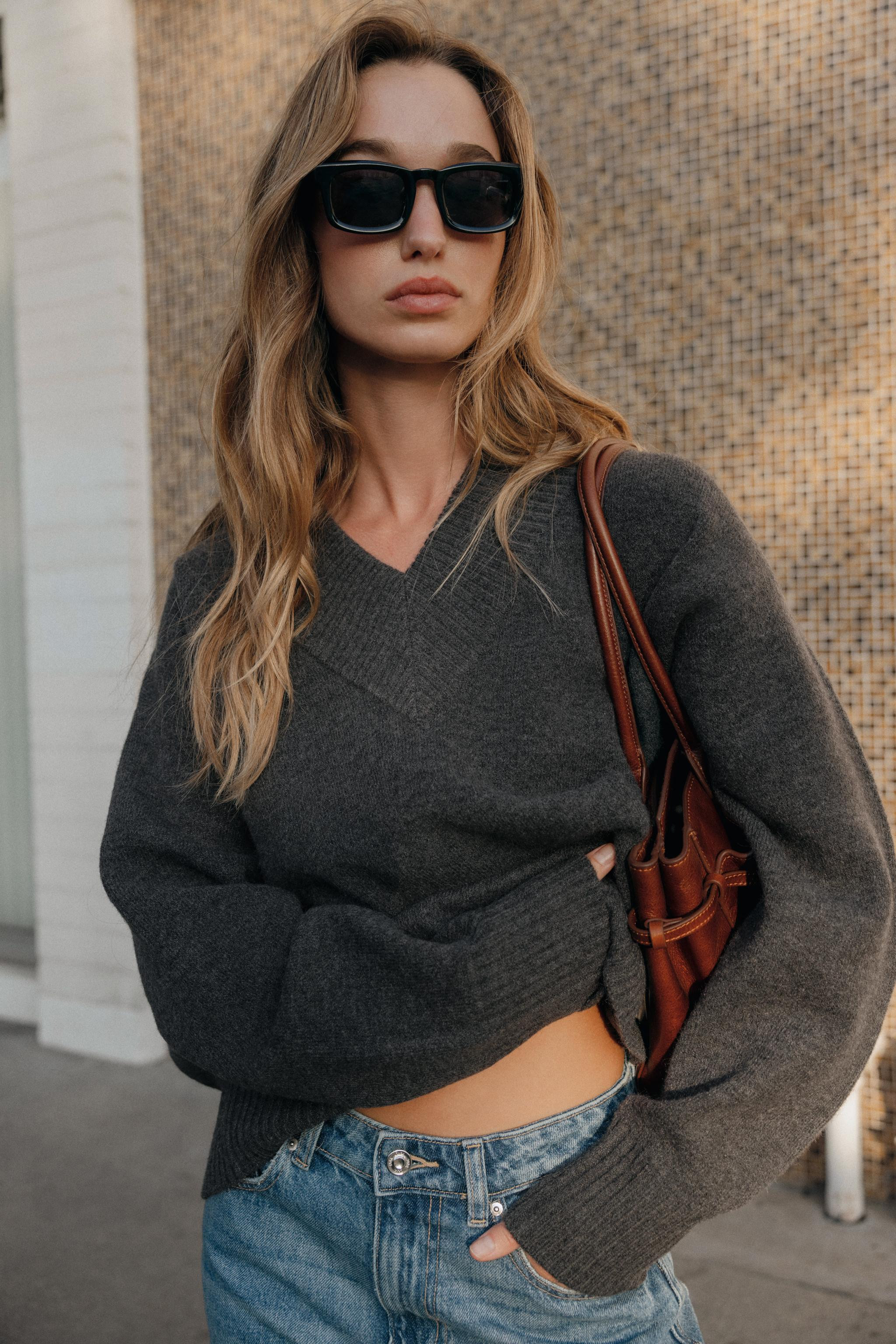 V-NECK KNIT JUMPER | Zara US