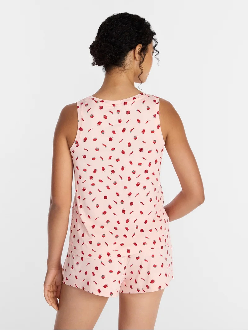 Joyspun Women's Tank Top and Shorts Pajama Set, 2-Piece, Sizes XS-3X | Walmart (US)