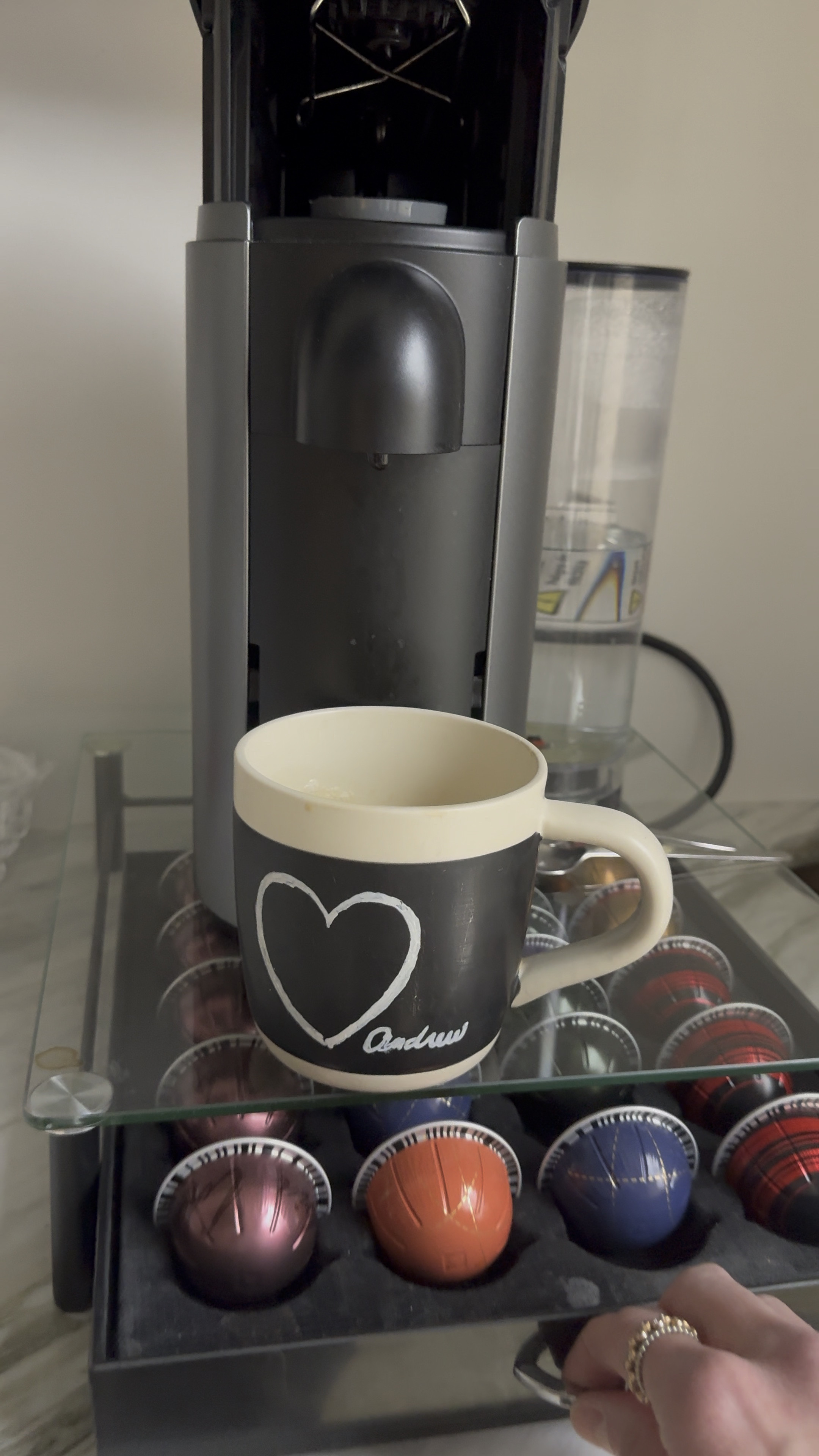 Dual purpose Vertuo Pod holder. Saves space and easy access!

#Nespresso 
#CoffeeStorage

#LTKHome