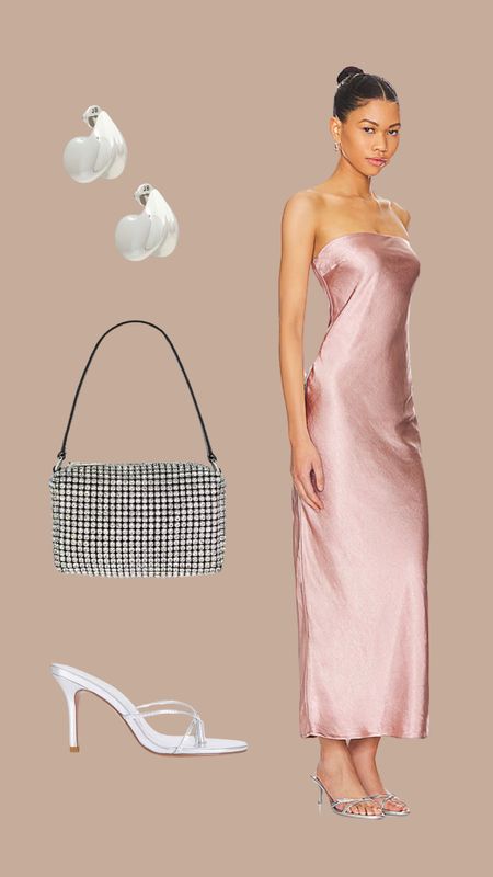 Spring Wedding Guest Dress Outfit Inspo 

Emma Strapless Maxi Dress in Blush
MORE TO COME

Sicilian Slipper in Silver
FEMME LA

Heiress Medium Pouch in White
Alexander Wang

Nouveaux Puff Earrings in Silver
Jenny Bird

#LTKU #LTKstyletip #LTKwedding