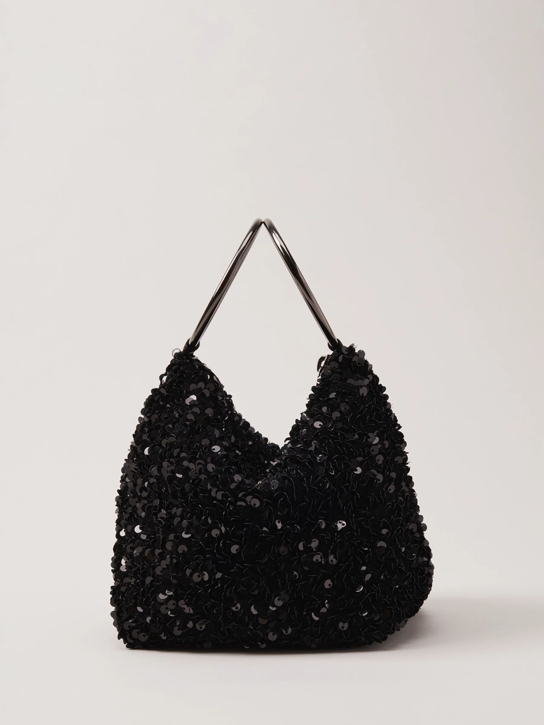 Phase Eight Sequin Clutch Bag, Black | John Lewis (UK)