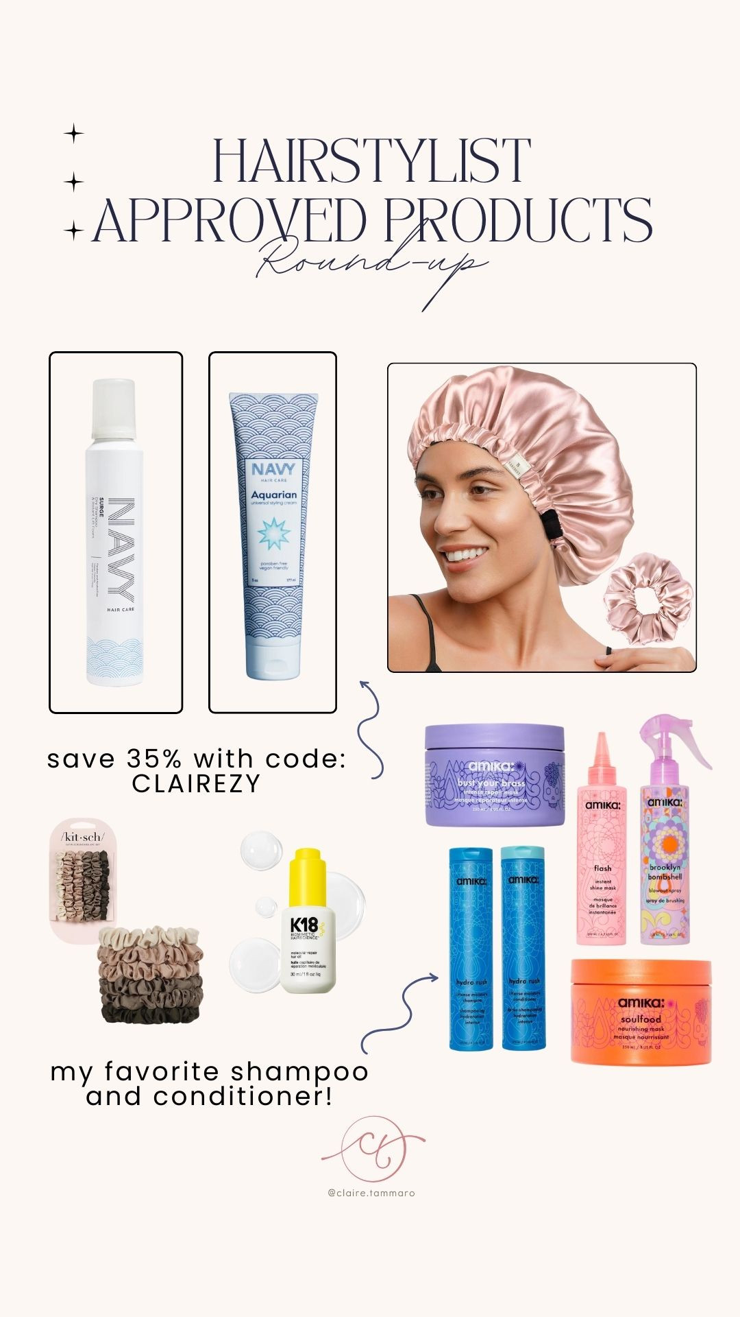Approved products from a licensed hairstylist!! Use code: CLAIREZY for 35% off sitewide from Navy🤍

Elevated style, Type B mom, Petite Fashion, Claire Tammaro, Mom of 2, amika, navy, k18, amazon, hair care 

 #LTKMostLoved #LTKFindsUnder100 #LTKBeauty