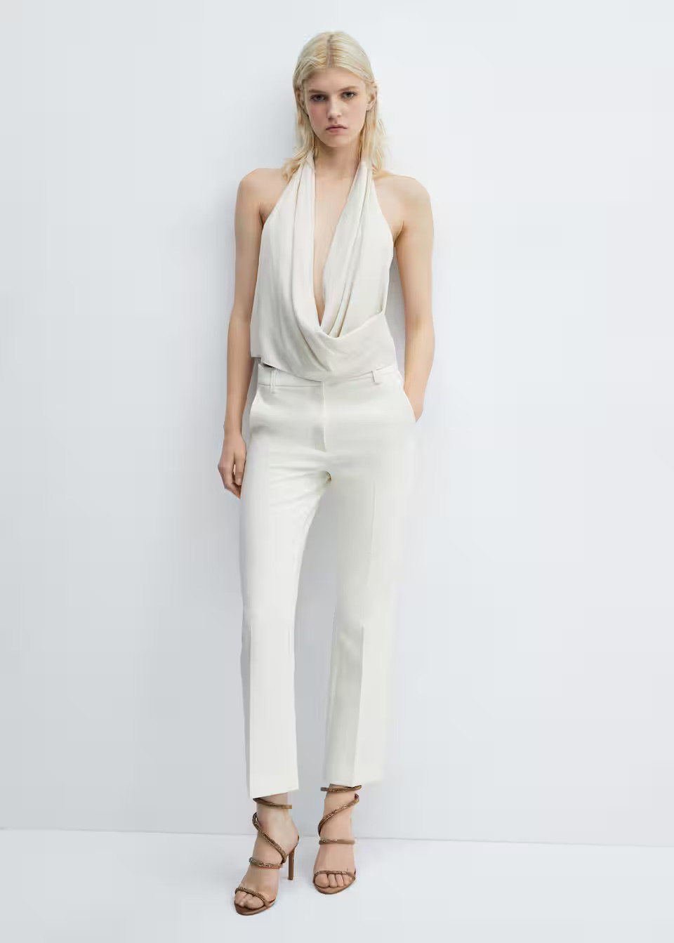 Heeled sandal with strass strap -  Women | Mango USA | MANGO (US)