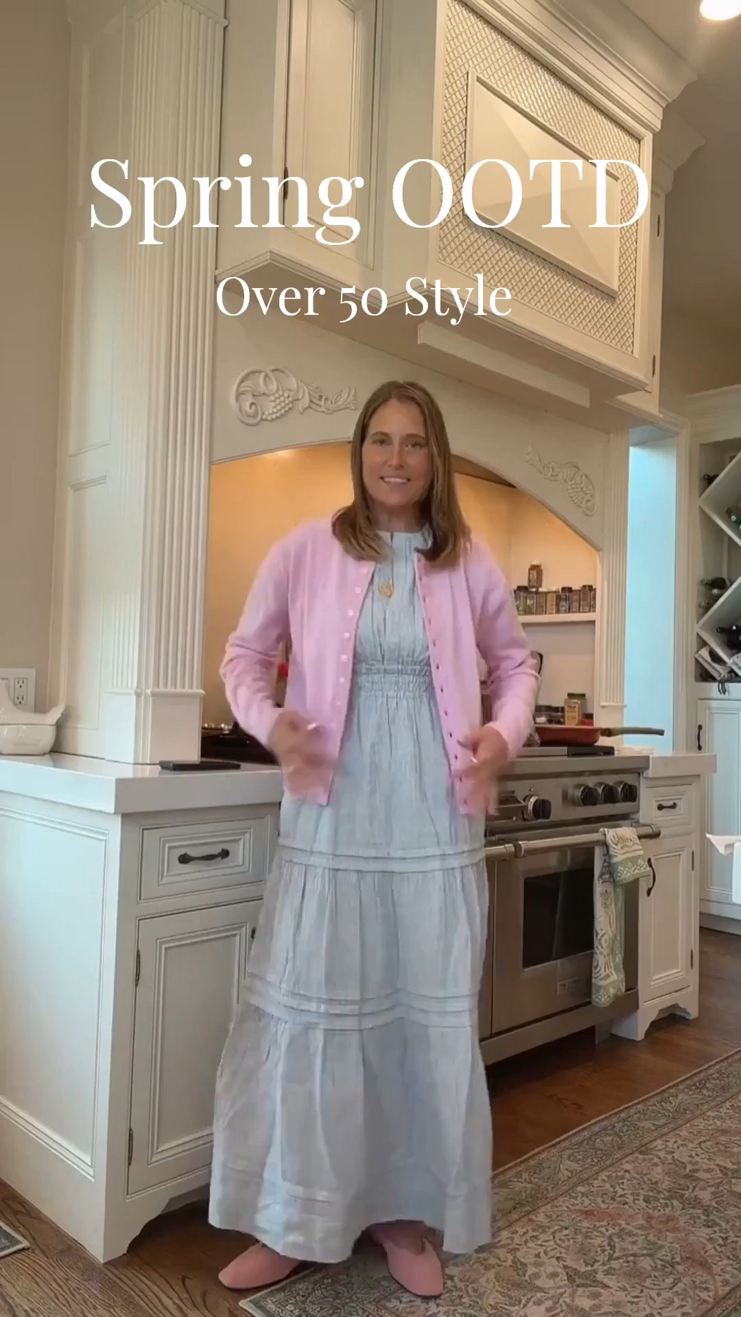 You all have been loving this pink and blue color combination lately. The soft pink layered over the blue striped dress feels fresh, fun, and perfect for the season. Don’t be afraid to add a little pink into your wardrobe because it pairs beautifully with so many classic pieces.

#LTKMidsize #LTKOver40 #LTKSeasonal