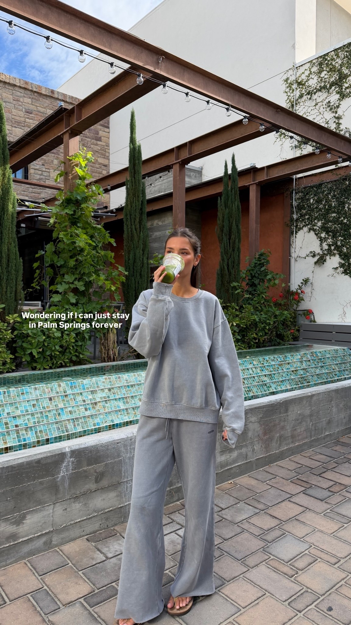 Wondering if I can just stay in Palm Springs forever??? Wearing a large in the crewneck and a small in the sweatpants! 

#LTKootd #LTKSeasonal