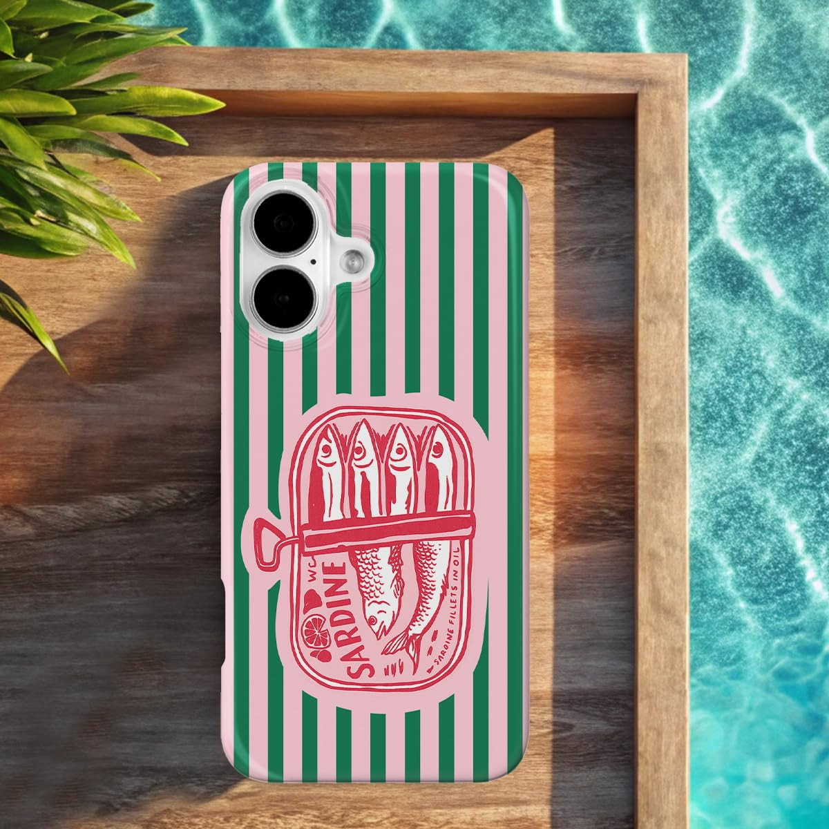 Compatible with iPhone 16 Case, Trendy Cute Sardine Girly Soft Slim TPU Shockproof Aesthetic Prot... | Amazon (US)