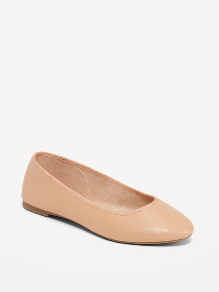 Faux-Leather Ballet Flats For Women | Old Navy (US)