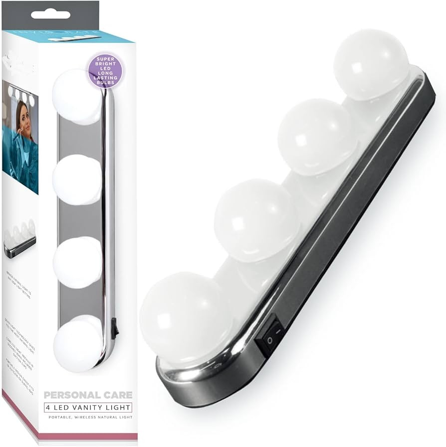 Portable LED Lights For Vanity Mirror - Battery Operated Wireless Vanity Lights, Suction Cup Stic... | Amazon (US)