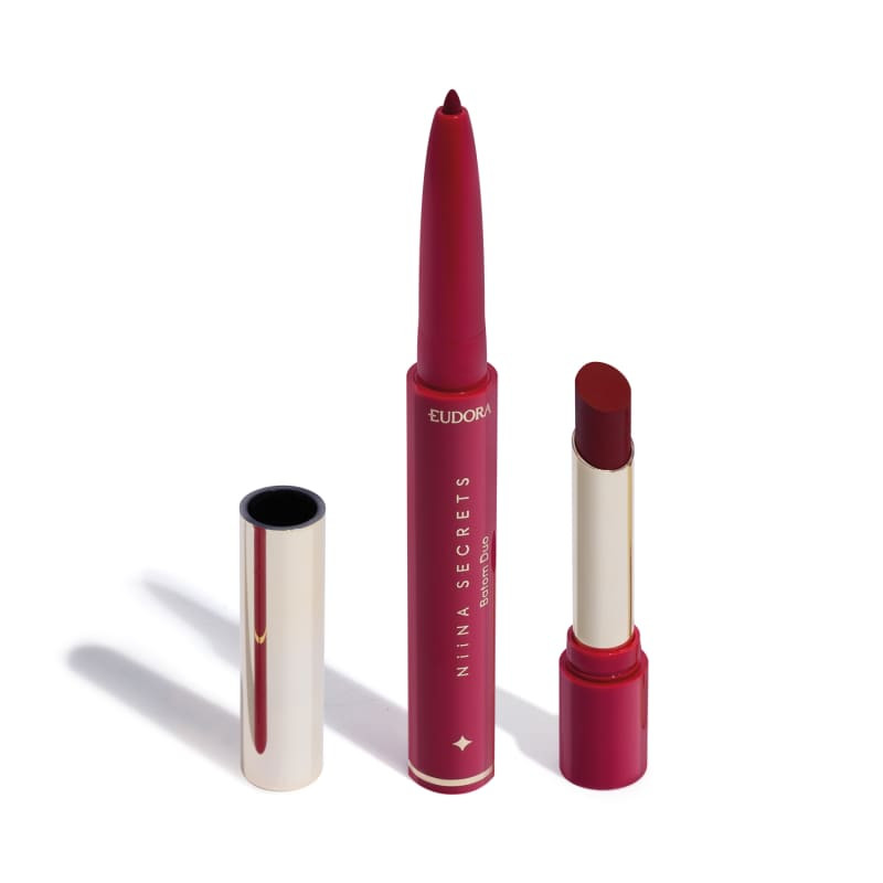 Batom Vermelho Duo Perfect Match Niina Secrets 1,65g | Eudora | Eudora (BR)