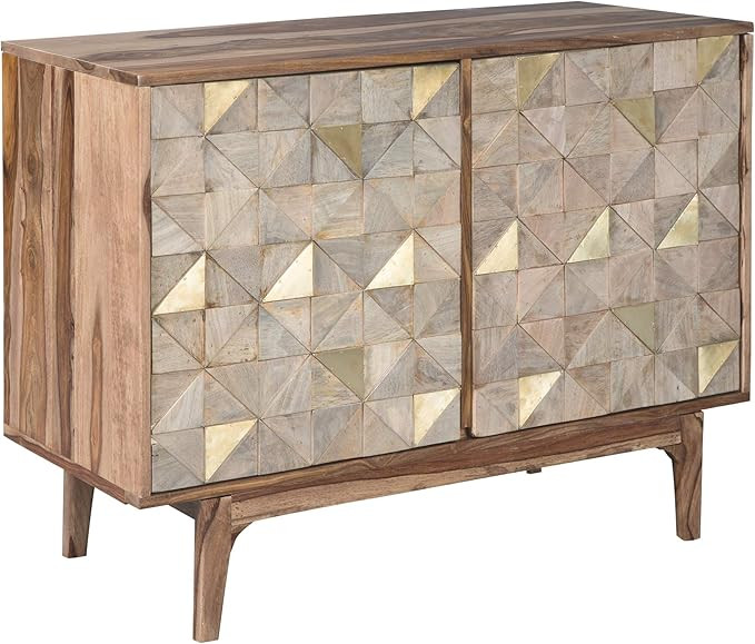 Signature Design by Ashley - Carolmore Accent Cabinet - Contemporary - Brown/Gold | Amazon (US)