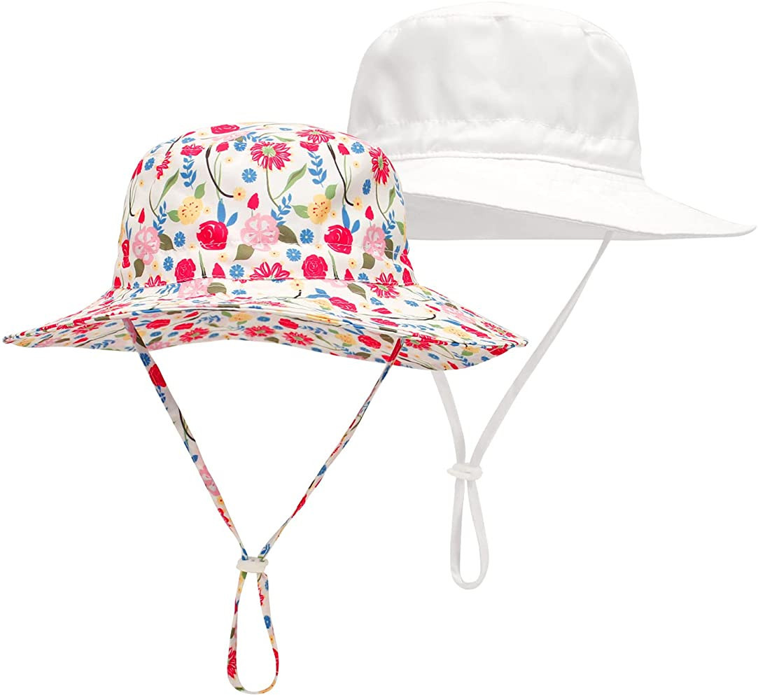 LAPI.ZAPI Baby Sun Hat Print Pattern Reversible Kids Boy Girls hat UPF 50+ Sun Protection Beach B... | Amazon (US)