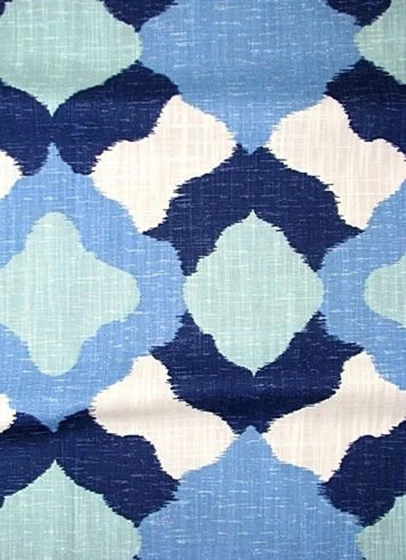 SALE!! Duralee Hawick Lapis Fabric by the Yard - Etsy | Etsy (US)