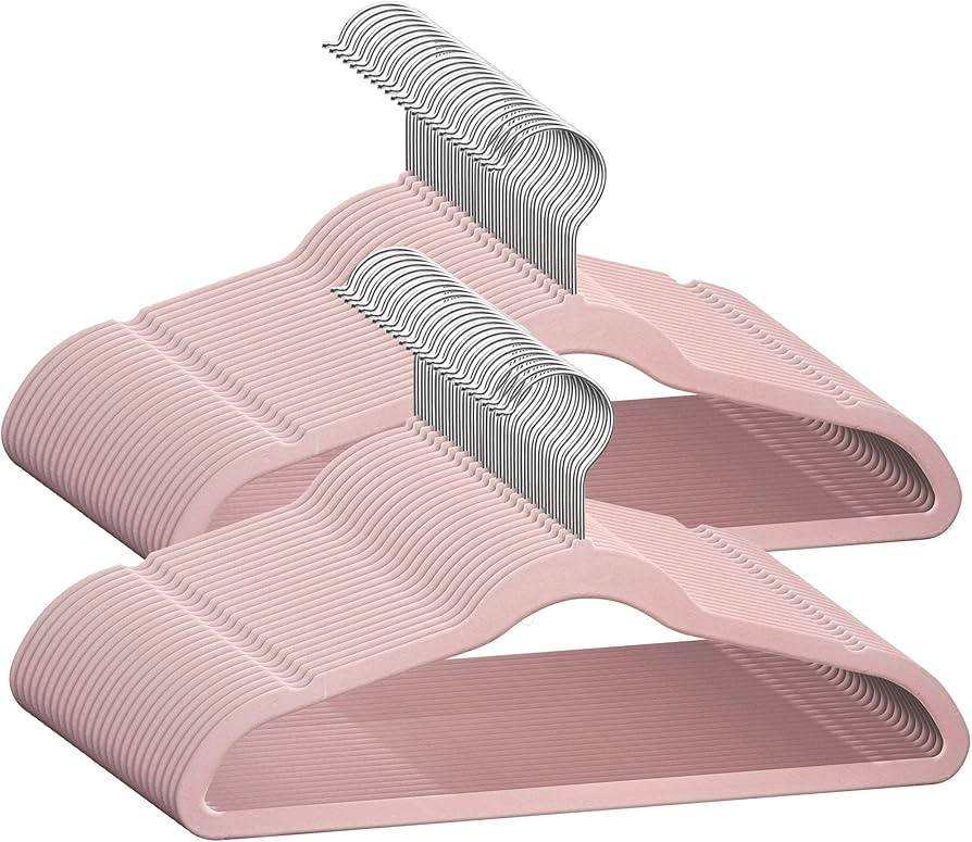 50 Premium Kids Velvet Hangers - 14" Inch Non-Slip Kids Hangers - Ultra Slim Space Saving Childre... | Amazon (US)