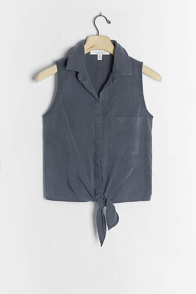 Cloth & Stone Evra Tie-Front Blouse | Anthropologie (US)