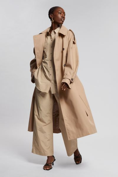 Oversized trenchcoat met wijde mouwen | H&M (DE, AT, CH, NL, FI)