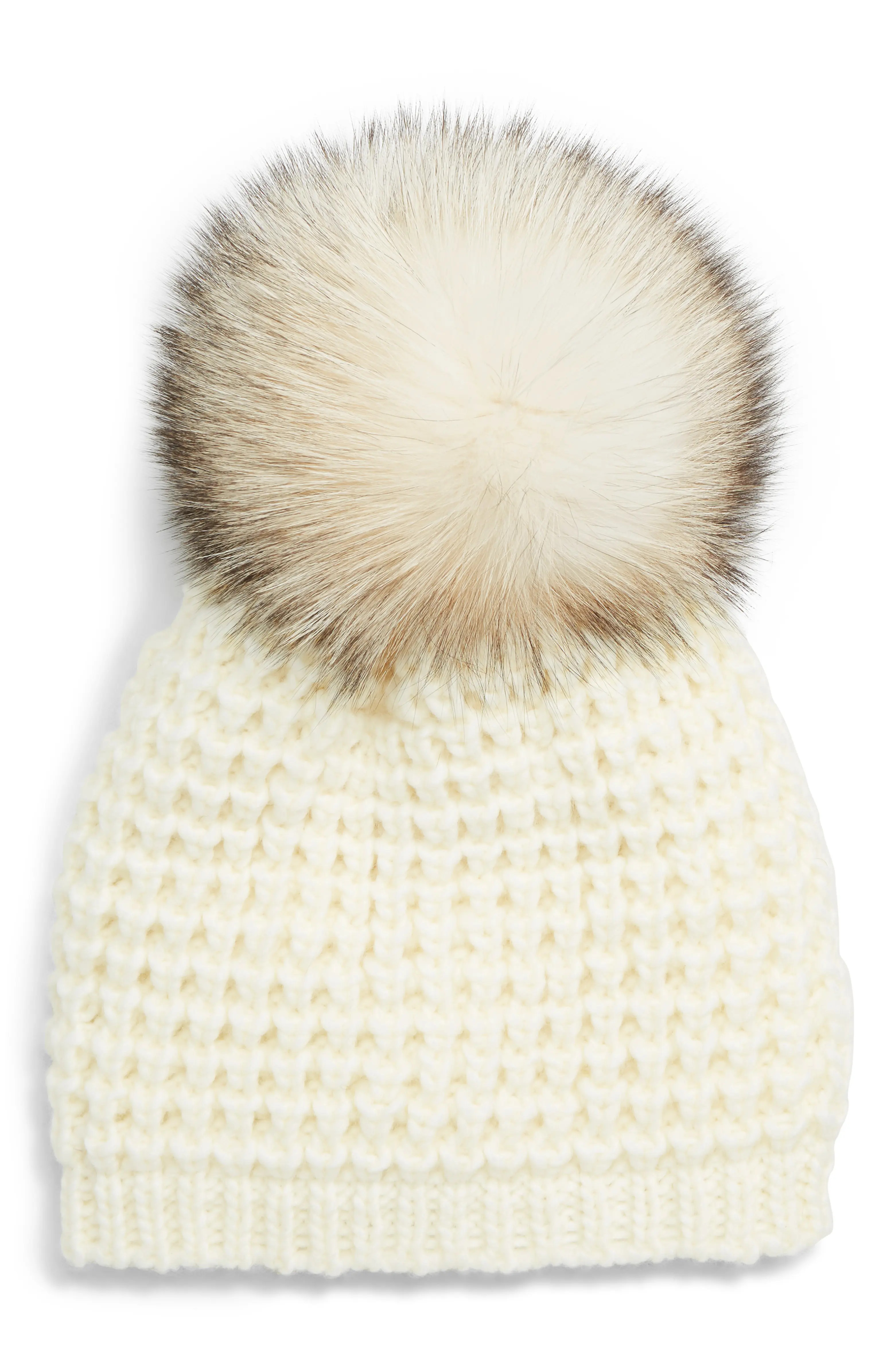 Genuine Fox Pompom Hat | Nordstrom