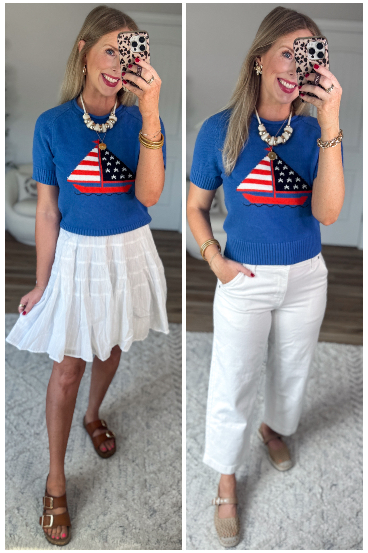 2 ways to style this flag sailboat sweater from Walmart! 

#LTKootd #LTKdayinmylife
