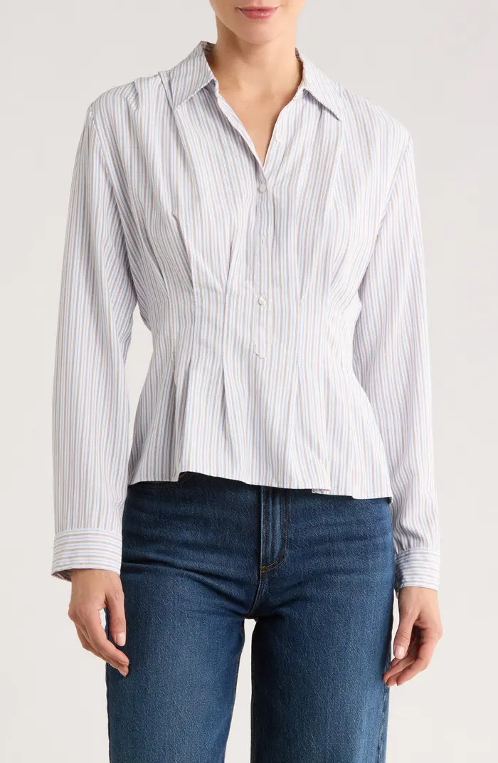 MAX STUDIO Pleat Front Button-Up Shirt | Nordstromrack | Nordstrom Rack