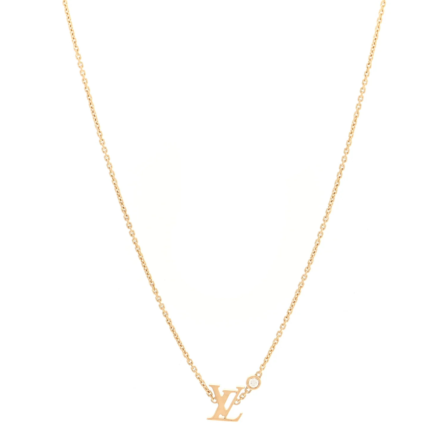 Louis Vuitton 18K Yellow Gold Diamond Idylle Blossom LV Pendant Necklace 1734308 | FASHIONPHILE (US)