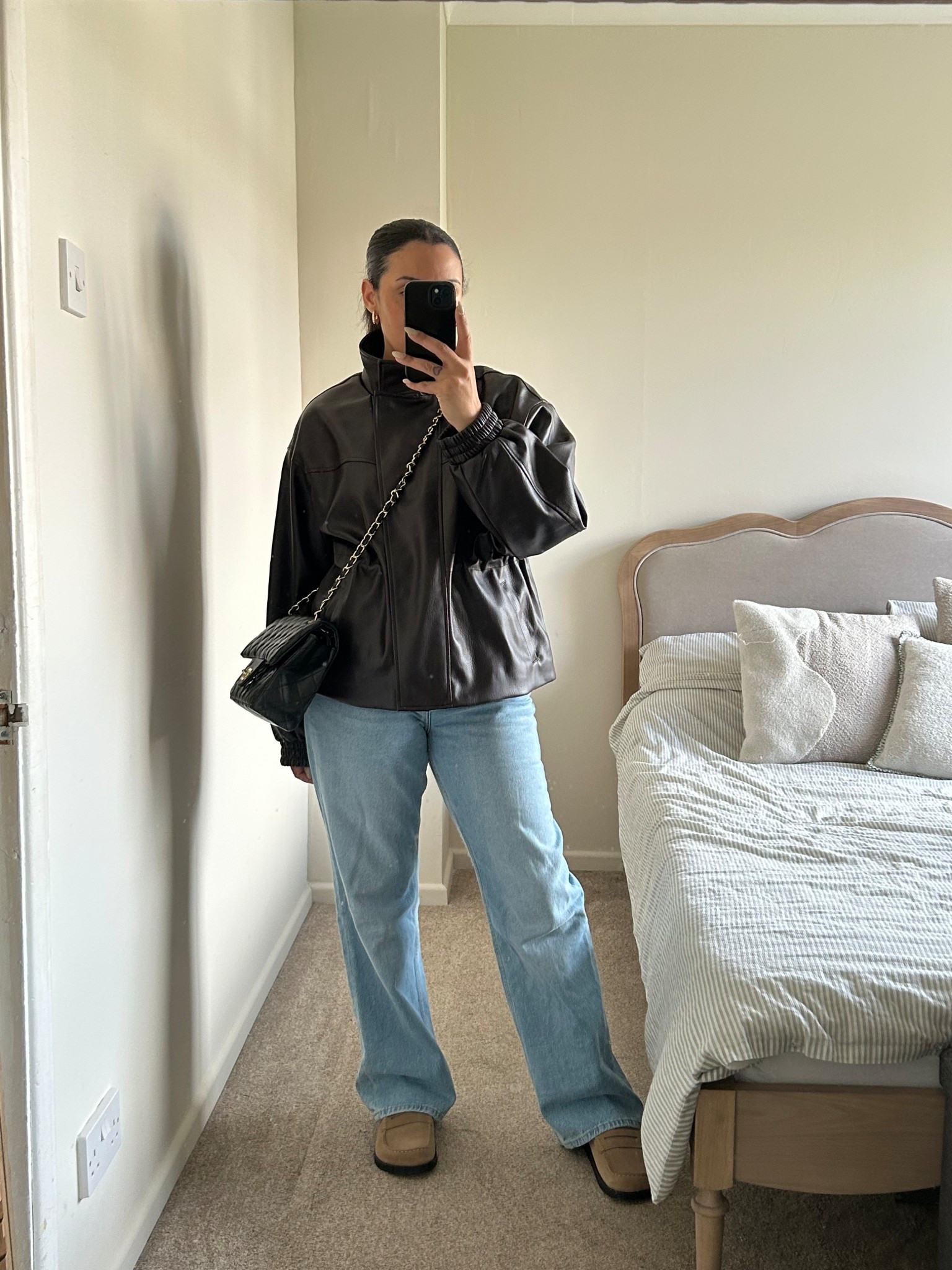 Faux leather jacket 
Everyday outfit 

#LTKuk #LTKspring #LTKFashionMonth