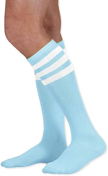 Colored Knee High Tube Socks with Colored Stripes | Amazon (US)