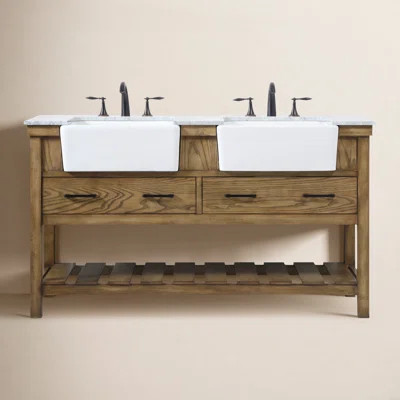 Pelaghia 60" Double Bathroom Vanity Set | Wayfair North America