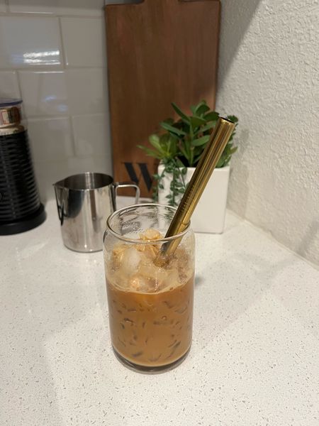 Perfect glass for iced coffee made at home 

#LTKsalealert #LTKfamily #LTKhome
