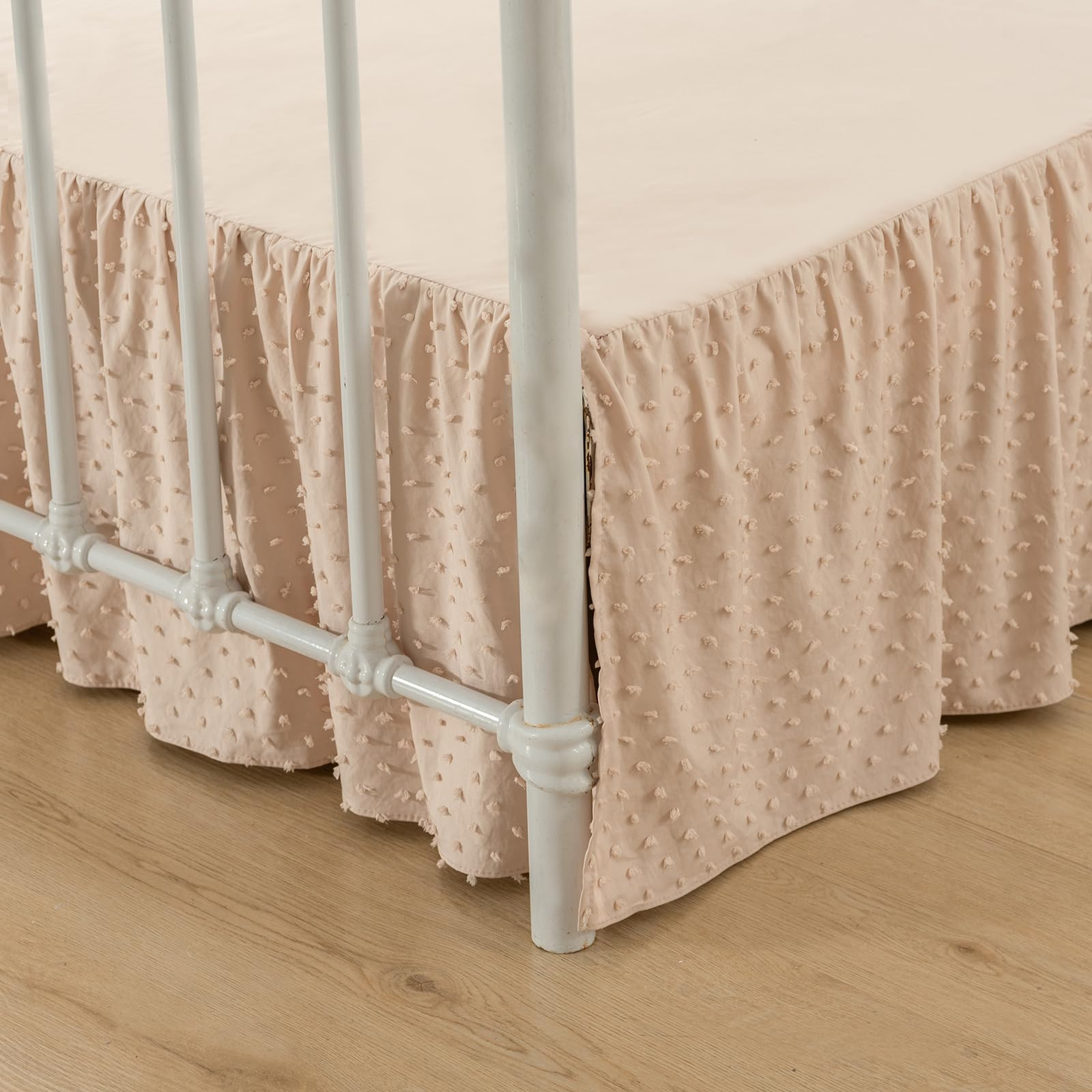 Tufted Dot Bed Skirt Full Size,Ruffled Bed Skirt with Split Corners, Full Bed Skirt 14 Inch Drop,... | Amazon (US)